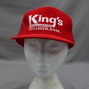 Vintage Corduroy Trucker Hat - King's Autobody Kelliher SK - Adult Snapback